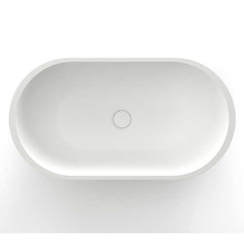 AZARIO AZ-1132S Раковина накладная из искусственного камня 650x350x160, белая матовая (AZ-1132S)