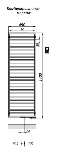 Полотенцесушитель Zehnder Quaro Inox QAMI-140-045/ID Inox