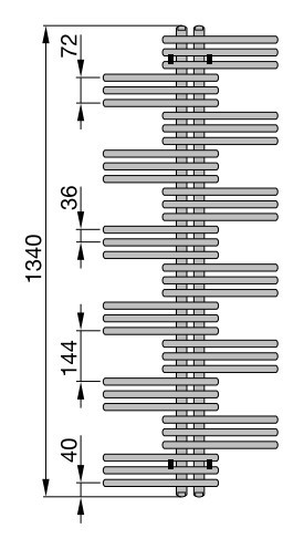 Полотенцесушитель Zehnder Yucca YSD-130-060