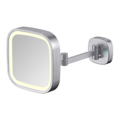 Зеркало настенное c увеличением 5х JAVA S-M332L сатин