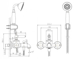 Cмеситель для ванны Bravat Хром (Art F675109C-B)