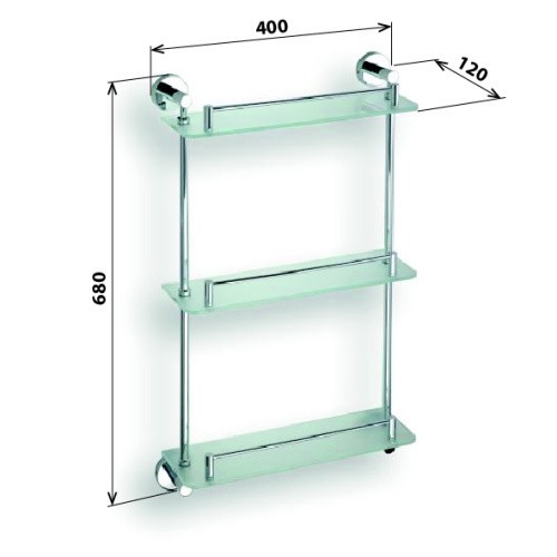 Полка стеклянная Bemeta Omega 104202132