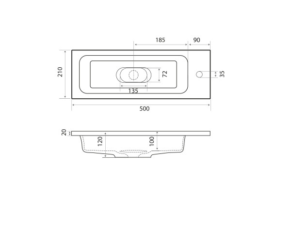 Раковина МОДУЛЬ 50 см
