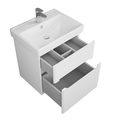 Тумба OWL 1975 Nyborg 60, 2 ящика, белая