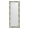 Зеркало настенное с фацетом EVOFORM в багетной раме алюминий, 51х131 см, BY 1159