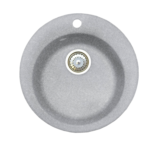 Кухонная мойка Formastone Fosto  КМД 47 К, круглая, искристый серый
