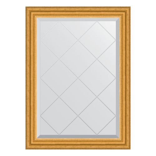 Зеркало настенное с гравировкой EVOFORM в багетной раме состаренное золото, 62х85 см, BY 4087