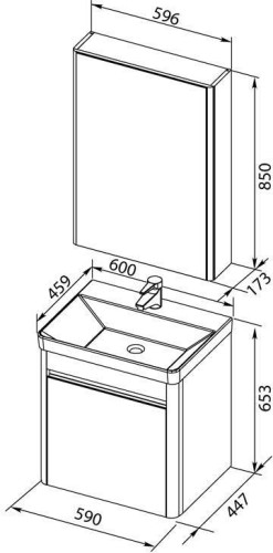 Мебель для ванной Aquanet Вилора 60 белый