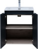 Тумба с раковиной Aquanet Алвита New 60 2 дверцы, антрацит