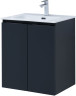 Тумба с раковиной Aquanet Алвита New 60 2 дверцы, антрацит