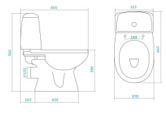 Унитаз-компакт "Цезарь" 2PA ДС SC SLIM