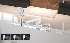 Смеситель на борт ванны Rose R2112F, белый/хром