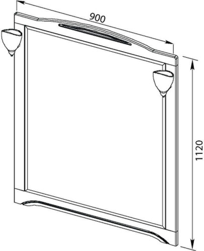 Зеркало Aquanet Луис 90 темный орех