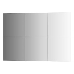 Зеркальная плитка с фацетом 15 мм - комплект 6 шт квадрат 25х25 см; серебро Refractive EVOFORM BY 1529