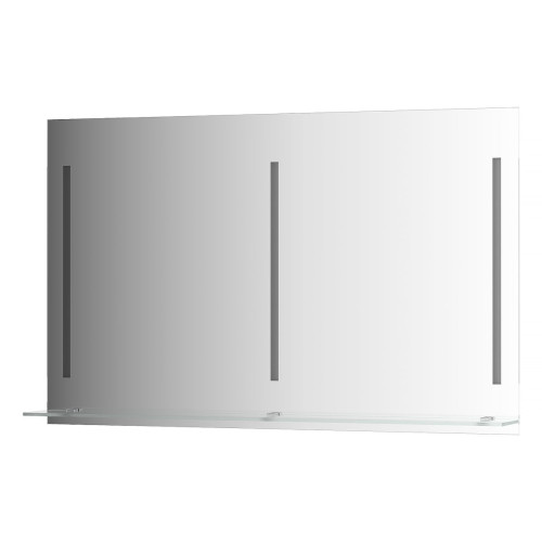 Зеркало настенное c полочкой и 3-мя встроенными LED-светильниками Ledline-S EVOFORM 120x75 см, BY 2168