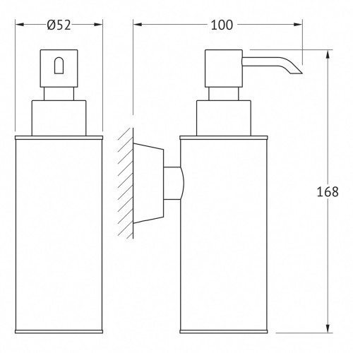 Дозатор жидкого мыла (хром) (FBS) VIZ 011