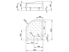 Душевой акриловый поддон RADAWAY KORFU 4E91240-03R