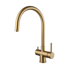 Смеситель для кухни Paulmark Heller, брашированное золото, He213218-BG, Paulmark