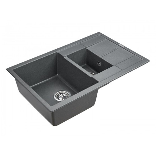Мойка кварцевая Paulmark FESTE, PM237850-DG, графит, 775х495 мм, Paulmark