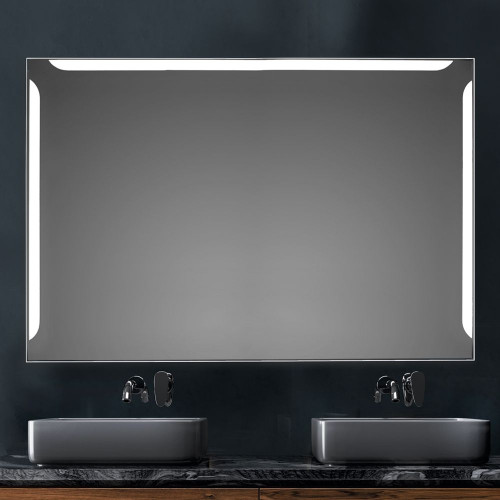 Xpertials ALICE, зеркало 100х80 см, LED свет, вкл/выкл с диммером, профиль матовый хром