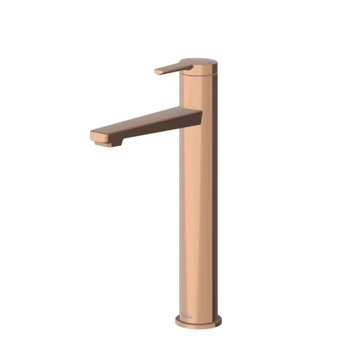 Смеситель для раковины Teska Liva Leo L, розовое золото