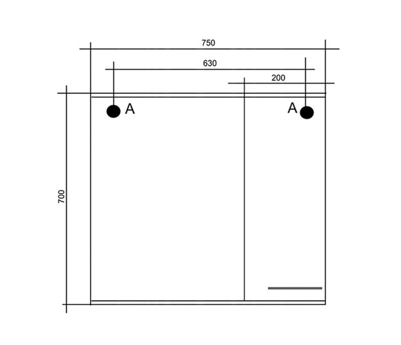 Зеркало-шкаф навесной без подсветки MIXLINE Анри-75 правый (536051)