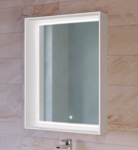 Зеркало RAVAL Frame 75 Белое с подсветкой (сенсор) (Fra.02.75/W)
