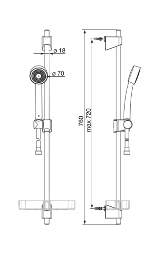 Душевой набор Oras Apollo (540)