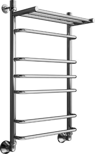 Полотенцесушитель водяной Маргроид Вид 9 с полкой форма лесенка 120х60, цвет Хром (B912060)