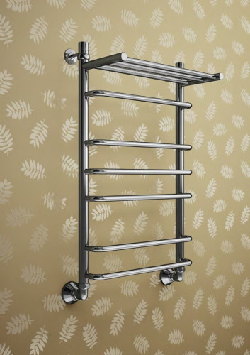 Полотенцесушитель водяной Маргроид Вид 9 с полкой форма лесенка 120х60, цвет Хром (B912060)