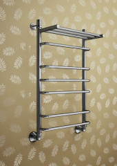 Полотенцесушитель водяной Маргроид Вид 9 с полкой форма лесенка 120х60, цвет Хром (B912060)