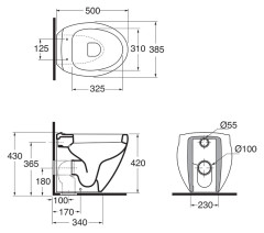Унитаз Azzurra Clas+ Mini CLP 150/P