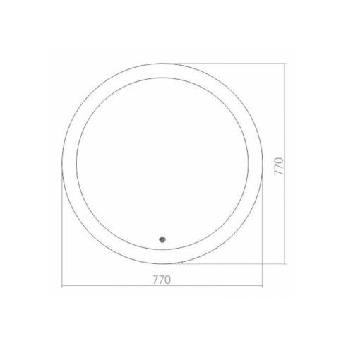 Зеркало AZARIO Перла круглое, c подсветкой и диммером, сенсорный выключатель (ФР-00000847)