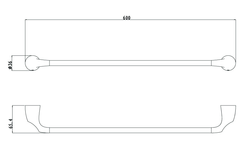 Полотенцедержатель 60 см. RUSH Devon (DE75531)