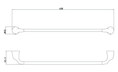 Полотенцедержатель 60 см. RUSH Devon (DE75531)