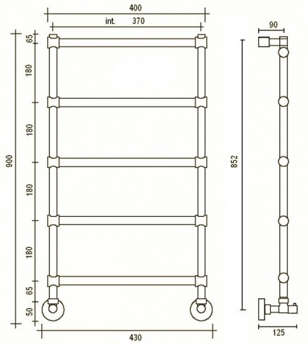Полотенцесушитель Margaroli Sole 442-5