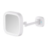 Зеркало настенное c увеличением 5х JAVA S-M332W белый