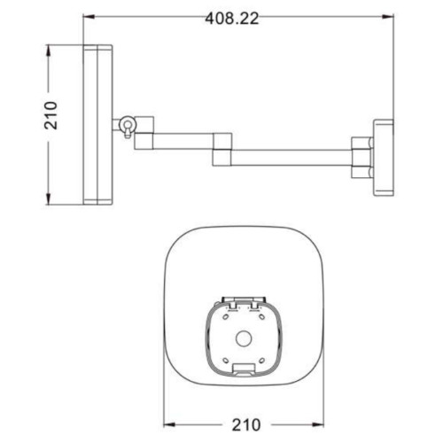 Зеркало настенное c увеличением 5х JAVA S-M332W белый