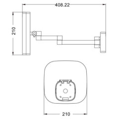 Зеркало настенное c увеличением 5х JAVA S-M332W белый