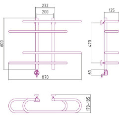Электрический полотенцесушитель Сунержа Фурор-Ёлочка 600x900