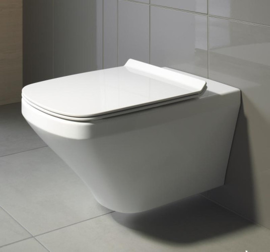 Унитаз подвесной Duravit Durastyle без смывного края, с сиденьем 373x540x393, белый (45510900A1)
