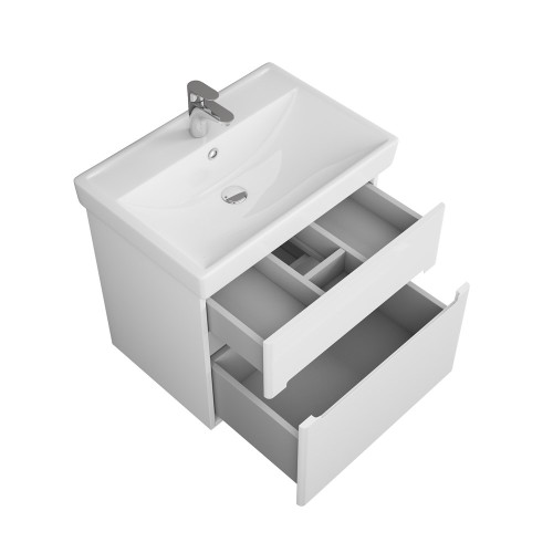 Тумба OWL 1975 Nyborg 70, 2 ящика, белая