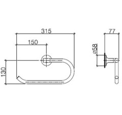 Полотенцедержатель кольцевой Dornbracht LaFleur 83.200.955