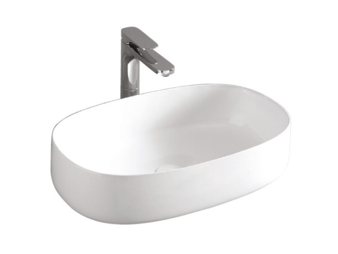 Раковина Artceram Cognac 550*350*145 отверстия для смесителя-отсутствуют черный глянцевый