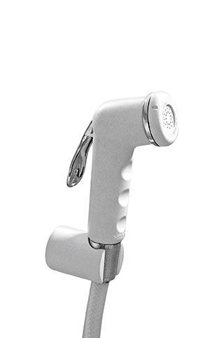 Emmevi, круглая лейка гигиенического душа с держателем ABS и шлангом из ПВХ, цвет белый