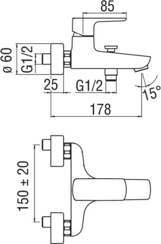 Смеситель для ванны Nobili Acquaviva VV103110/1WM белый