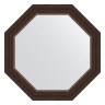 Зеркало настенное Octagon EVOFORM в багетной раме палисандр, 56х56 см, BY 3987