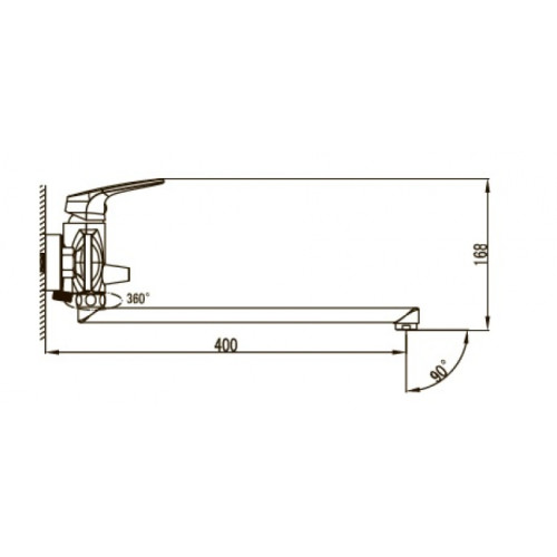 Смеситель для ванны с душем KAISER Leon (18155)