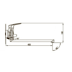 Смеситель для ванны с душем KAISER Leon (18155)
