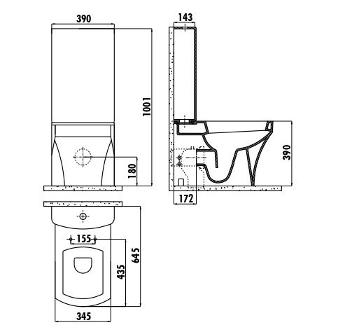 CREAVIT SORTI Унитаз с биде